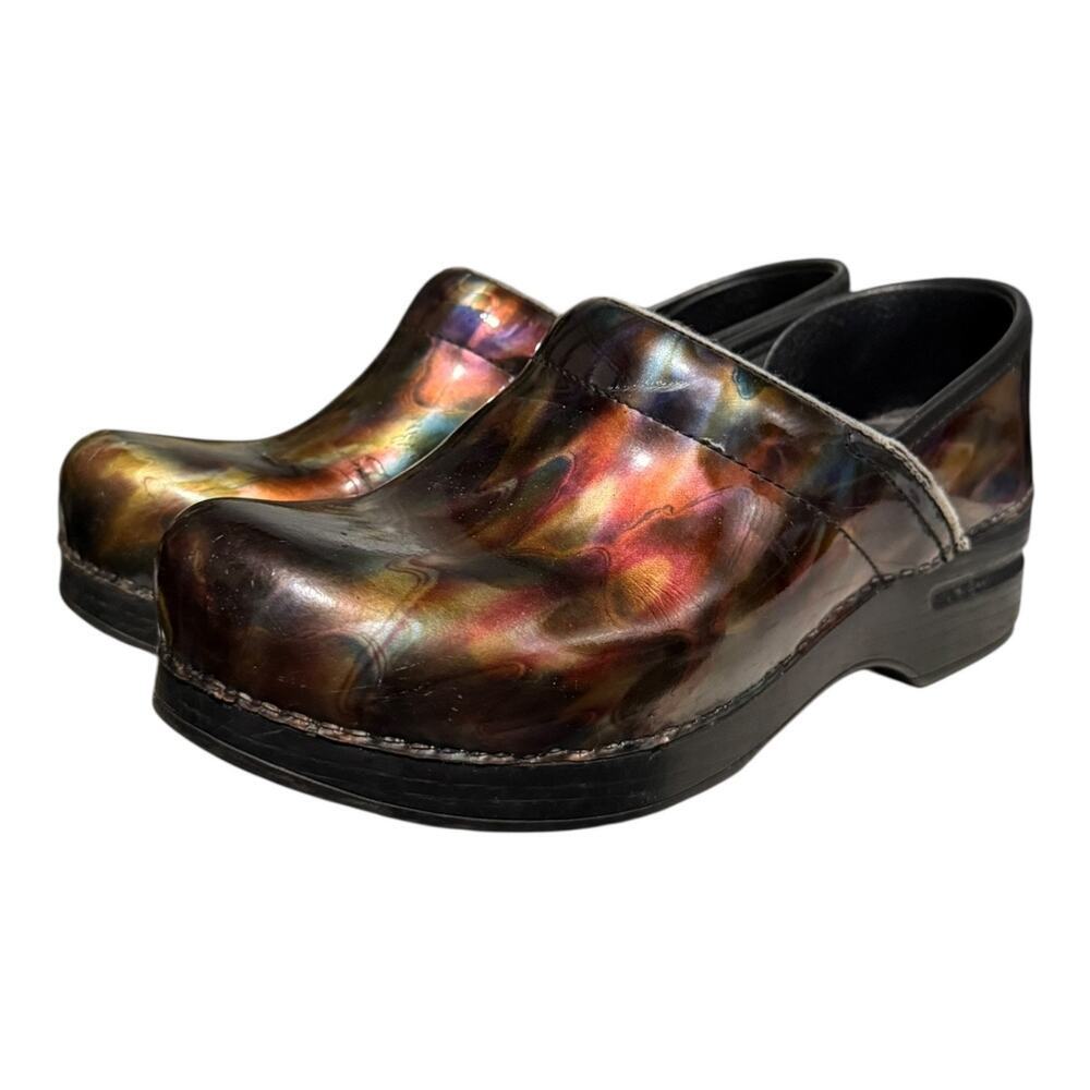 Dansko Women’s Patent Leather Clog Rainbow Women 39 US 8.5 Comfort Shoes Career